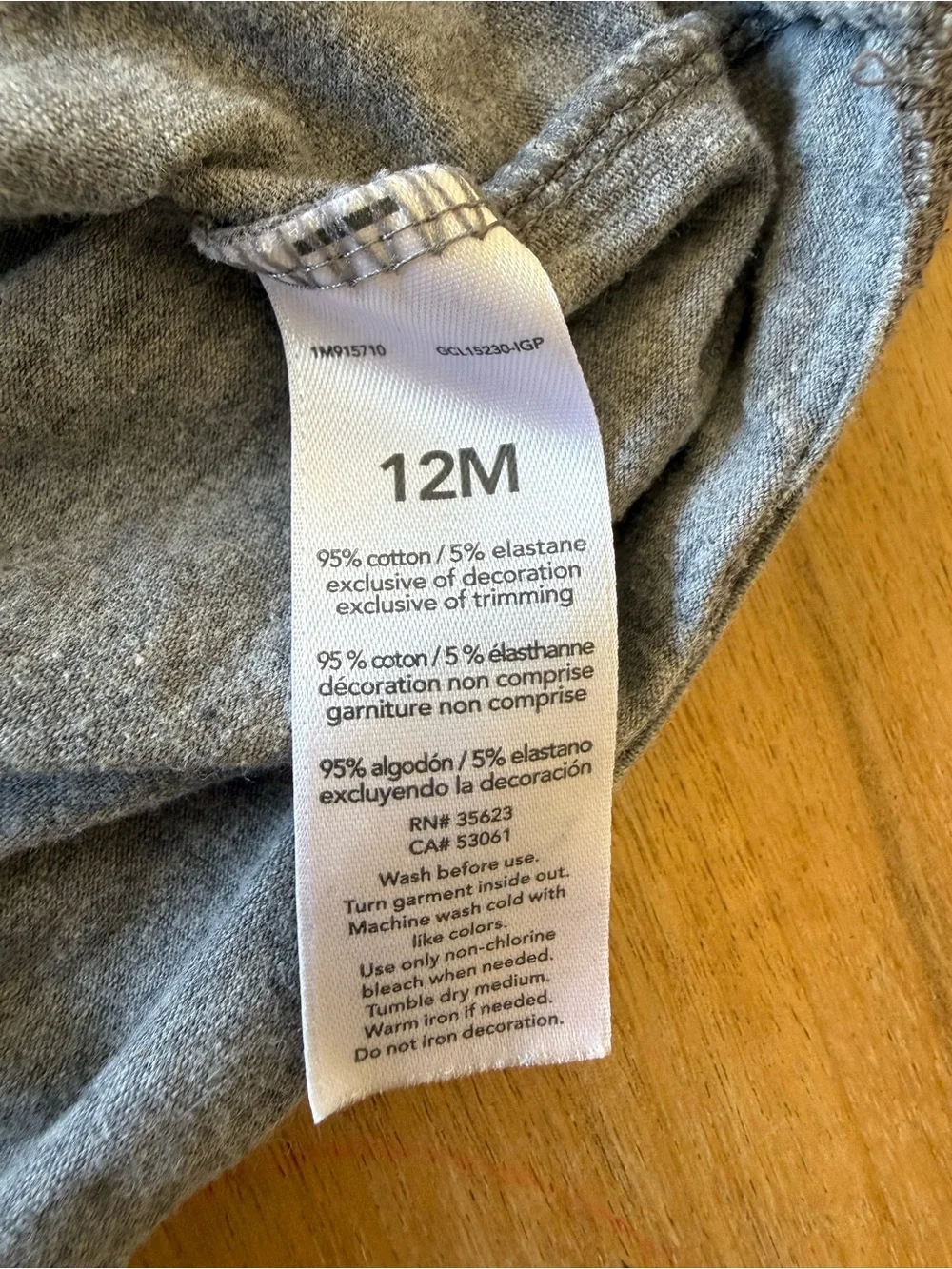 Just One You Carter’s Gray Floral Embroidered Dress 12M